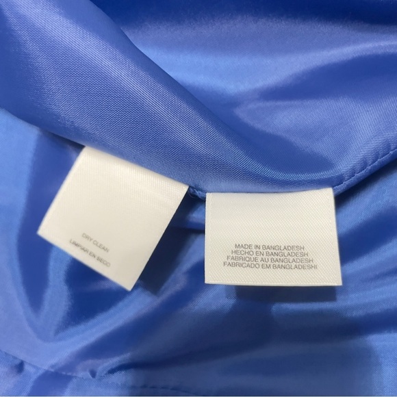 Kasper Royal Blue Cuffed sleeve Shawl collar, open front blazer size 10 - Picture 8 of 12